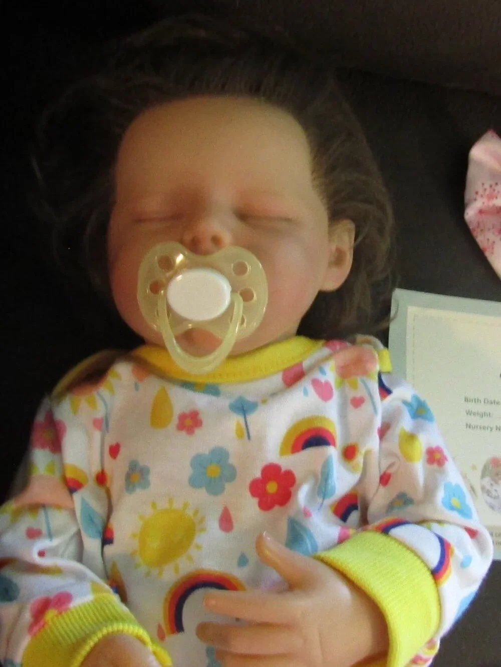 Realistic REBORN GIRL DOLL 18-Inch Real Life Sleeping Baby Pacifier 2 outfits ++